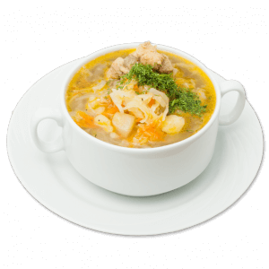 №709 / Щи из свежей капусты с курицей